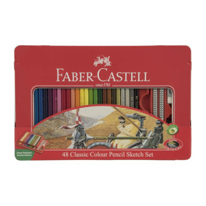 مدادرنگی 48 رنگ کلاسیک فابرکاستل فلزی مدادرنگی 48 رنگ کلاسیک فابرکاستل فلزی