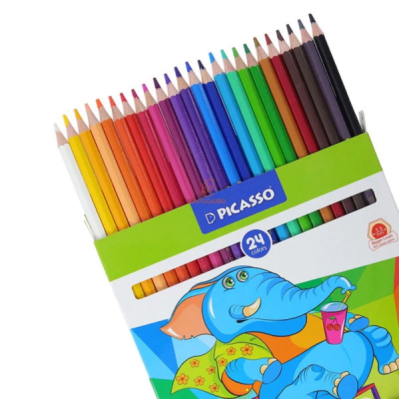 مدادرنگی 24 رنگ پیکاسو طرح فیل مدادرنگی 24 رنگ پیکاسو طرح فیل