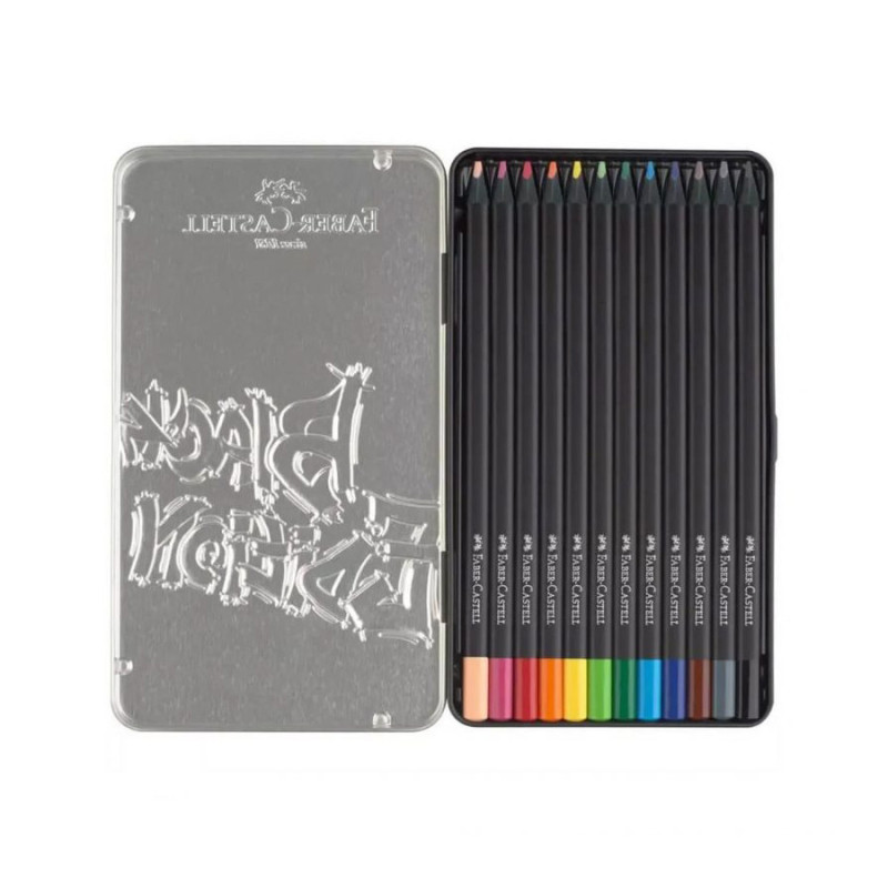 مدادرنگی 12 رنگ فابرکاستل مدل بلک ادیشن مدادرنگی 12 رنگ فابرکاستل مدل بلک ادیشن