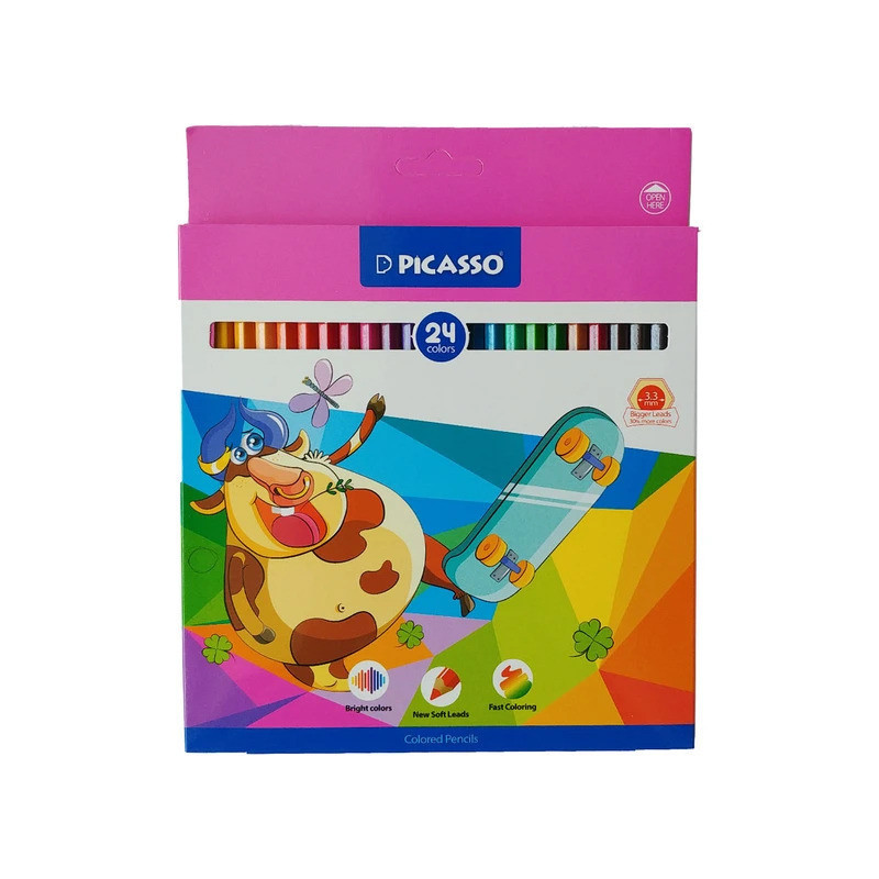 مدادرنگی 24 رنگ پیکاسو طرح گاو مدادرنگی 24 رنگ پیکاسو طرح گاو